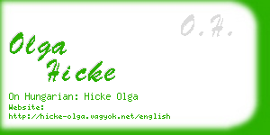 olga hicke business card